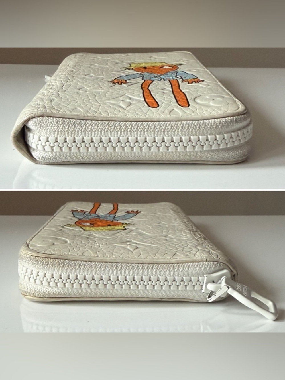 Louis Vuitton LV Friends Zippy Vertical Wallet White Taurillon Runway Unisex - Picture 7 of 15